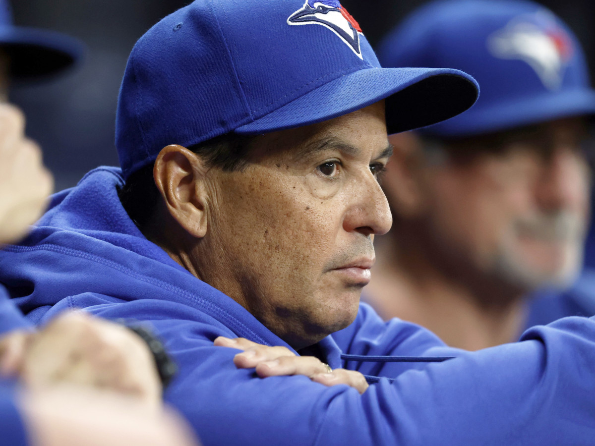 Sep 20, 2021; St. Petersburg, Florida, USA;  Toronto Blue Jays manager Charlie Montoyo (25) looks on during the sixth inning against the Tampa Bay Rays at Tropicana Field.